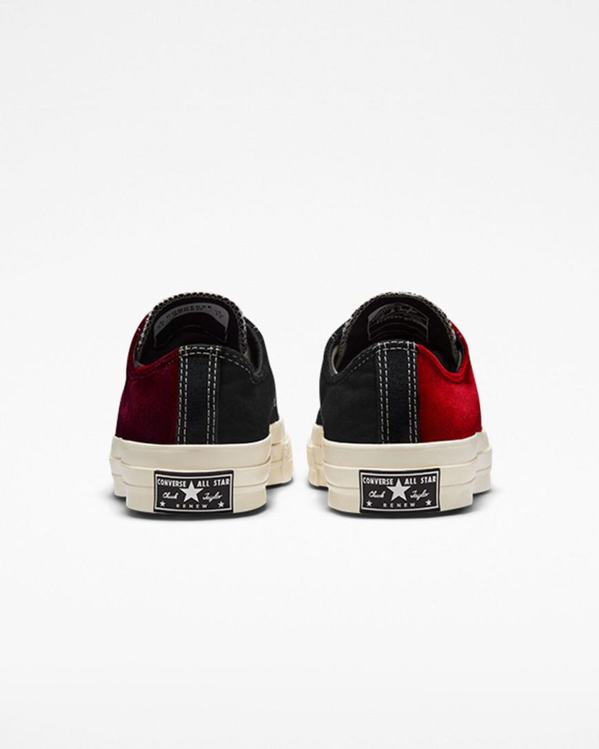 Men's Converse Chuck 70 Beyond Retro Velvet Low Top Shoes Black / Red | AU E0186O